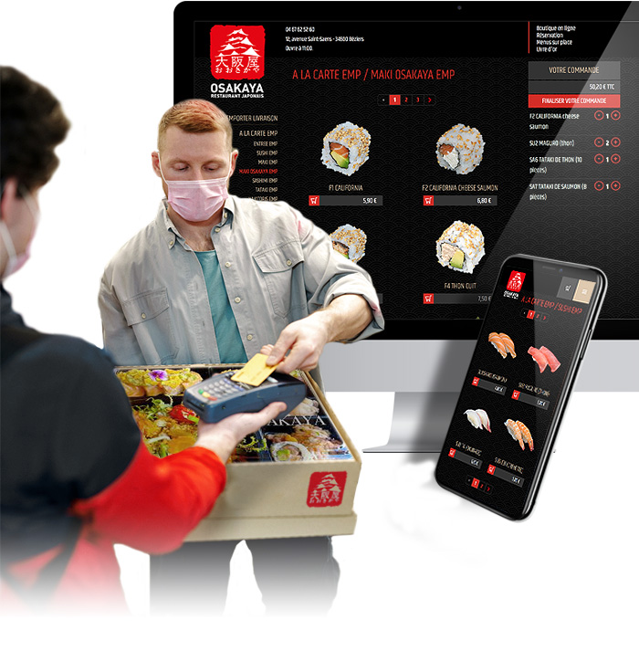 Click'n'collect solution for the Osakaya restaurant