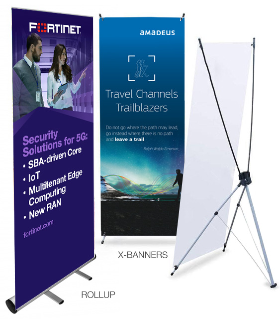 Your posters, rollups and x-banners with D+1 delivery