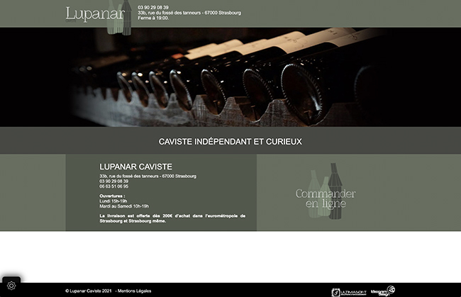 Site internet click'n'collect Lupanar Caviste
