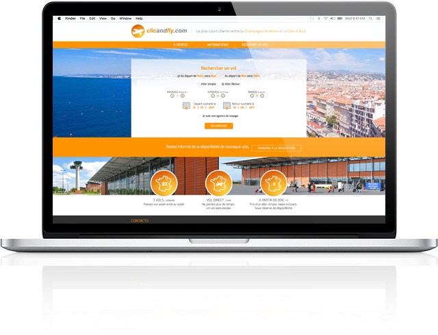 Site internet de réservation de compagnie aérienne
