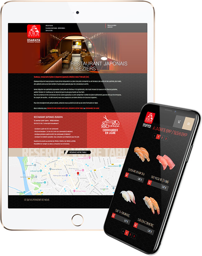 Osakaya restaurant website