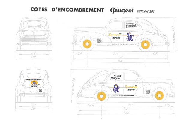 Peugeot 203 decoration